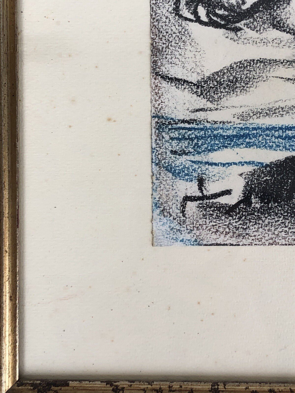 Quadro vintage -Paesaggio Con Figure- dipinto a tecnica Mista