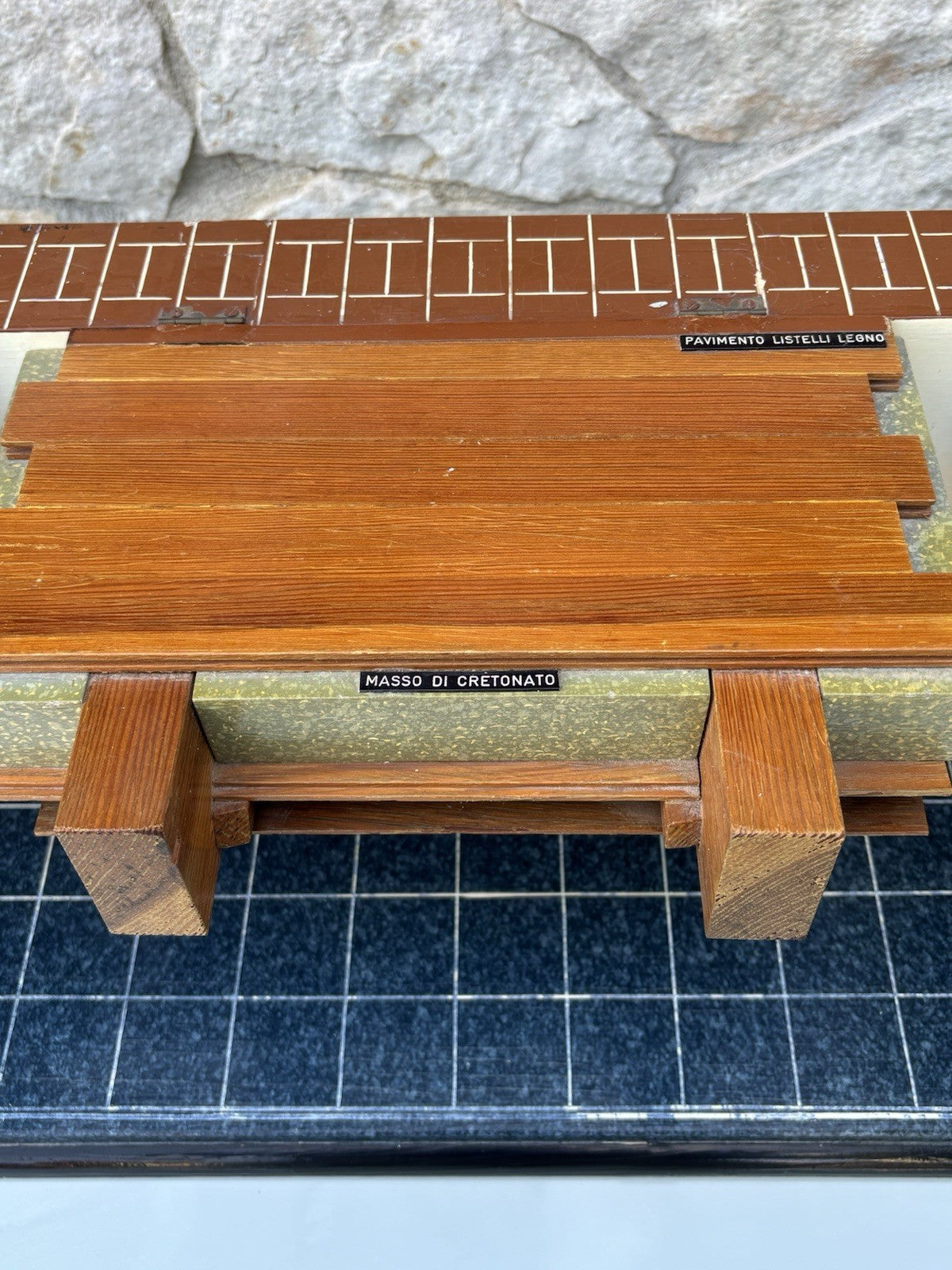 Modello Architettonico E Didattico Vintage In Legno-Toffoli E Figli-