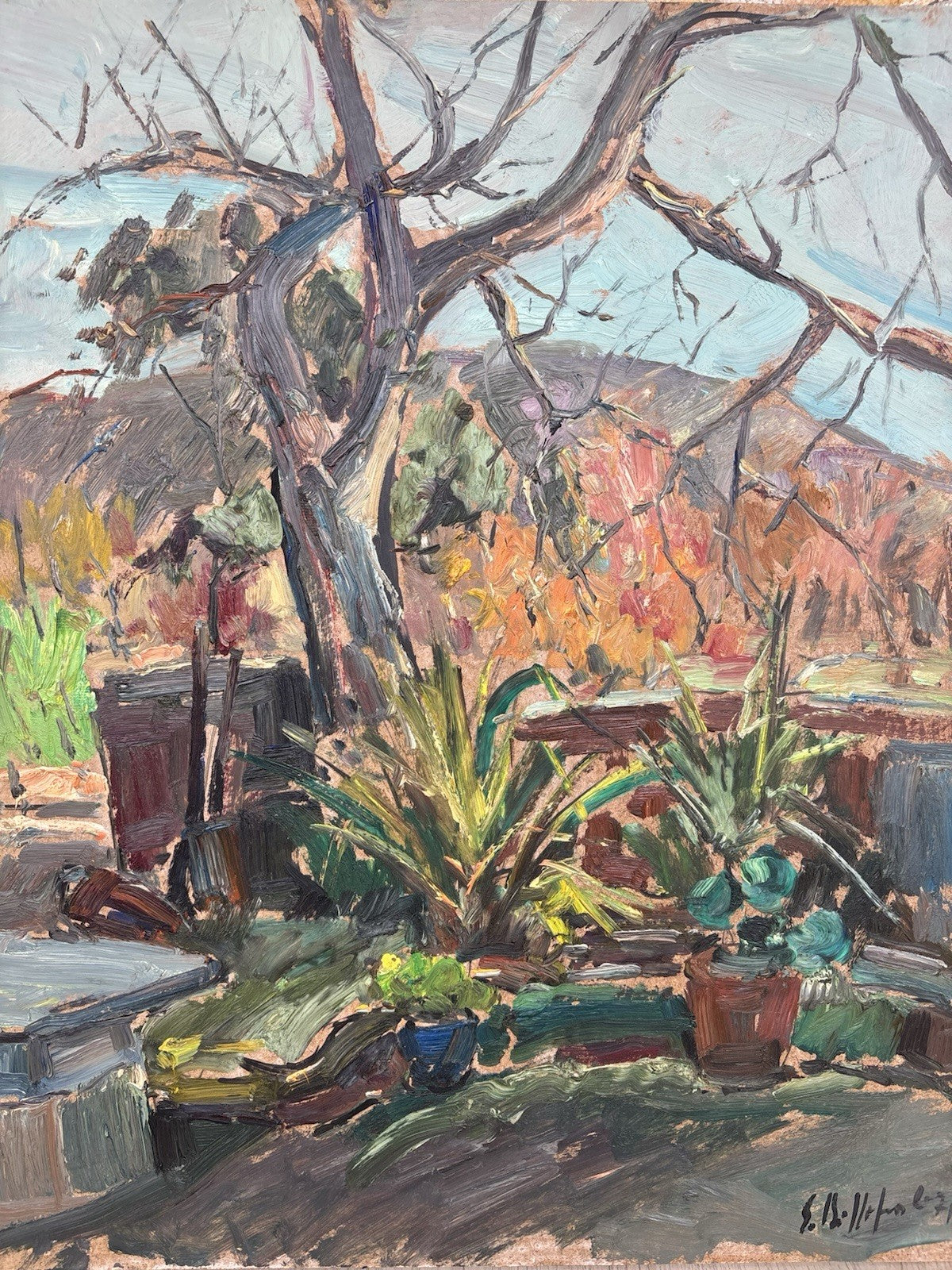 Quadro -Albero Spoglio- Edmondo Di Napoli- dipinto a olio