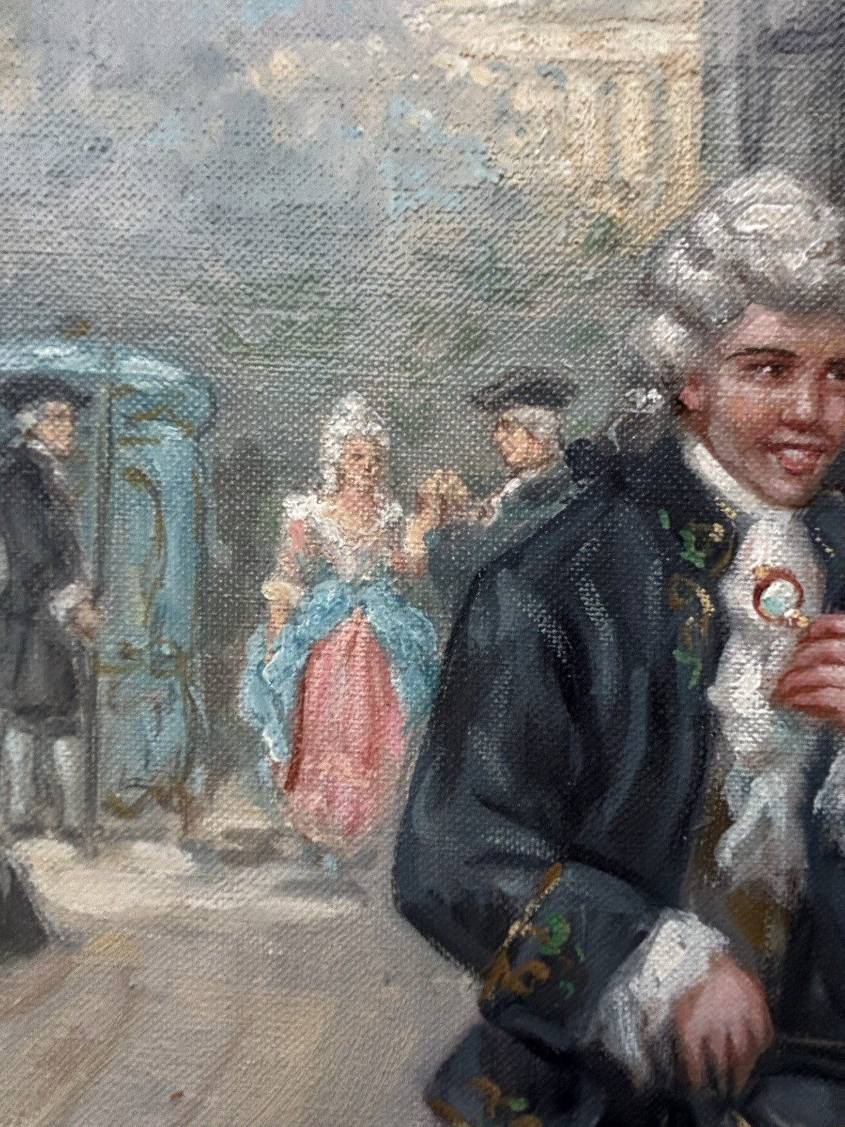 Quadro -Figure Di Nobili- Roberto Cajati dipinto a olio su tela