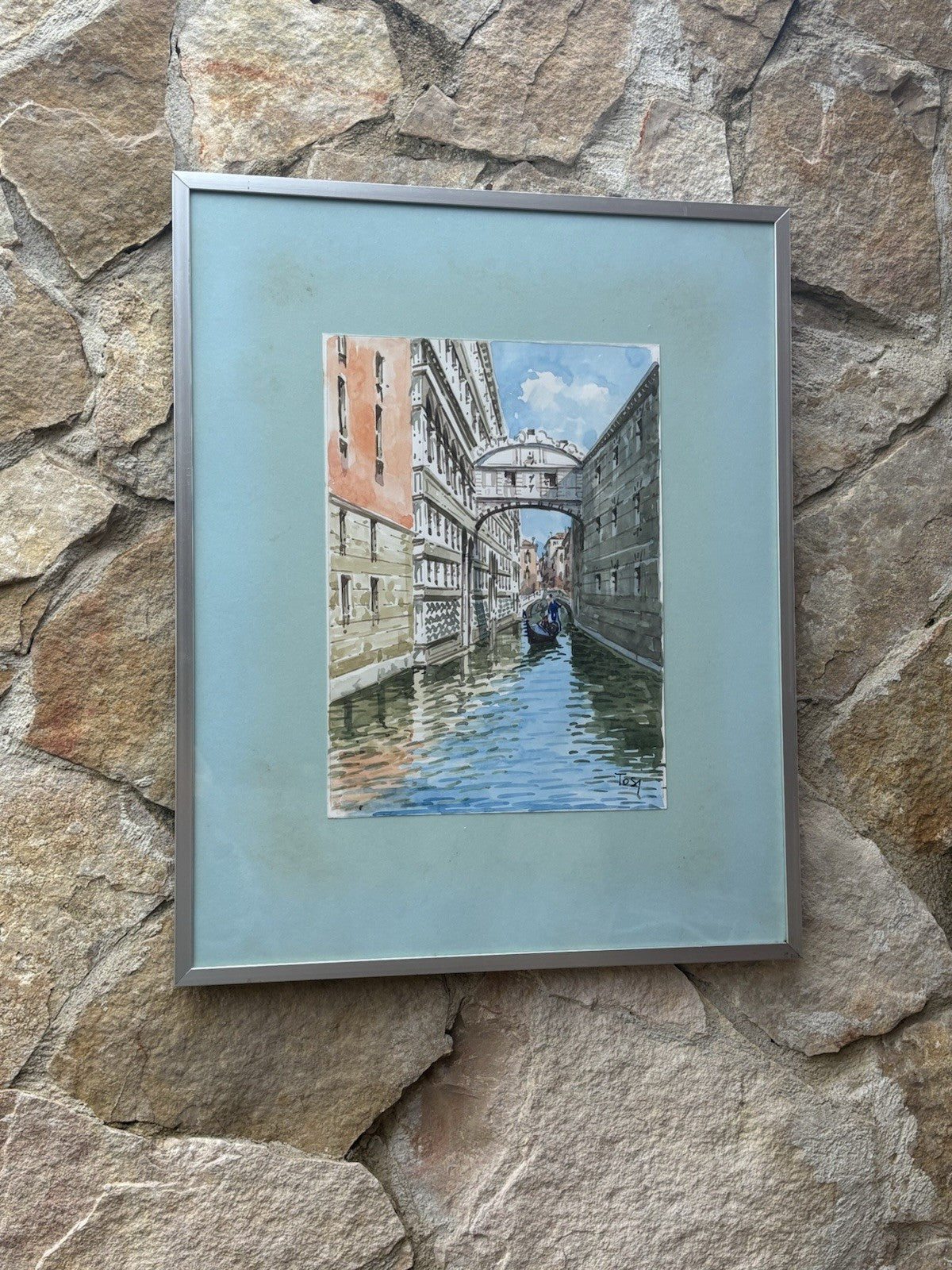 Quadro -Marina Di Venezia- Tosi ?? acquerello su carta