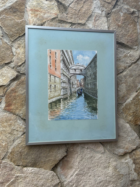 Quadro -Marina Di Venezia- Tosi ?? acquerello su carta