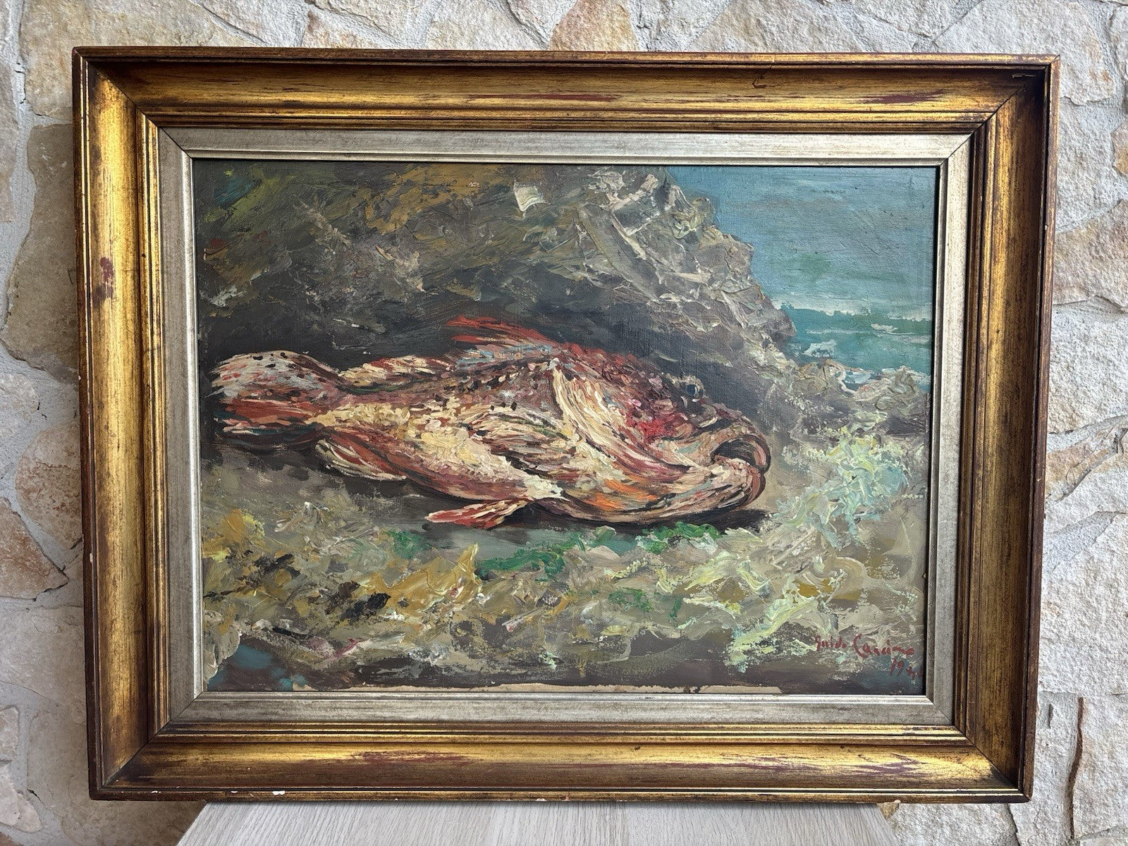 Quadro -Scorfano Rosso- Guido Casciaro dipinto a olio