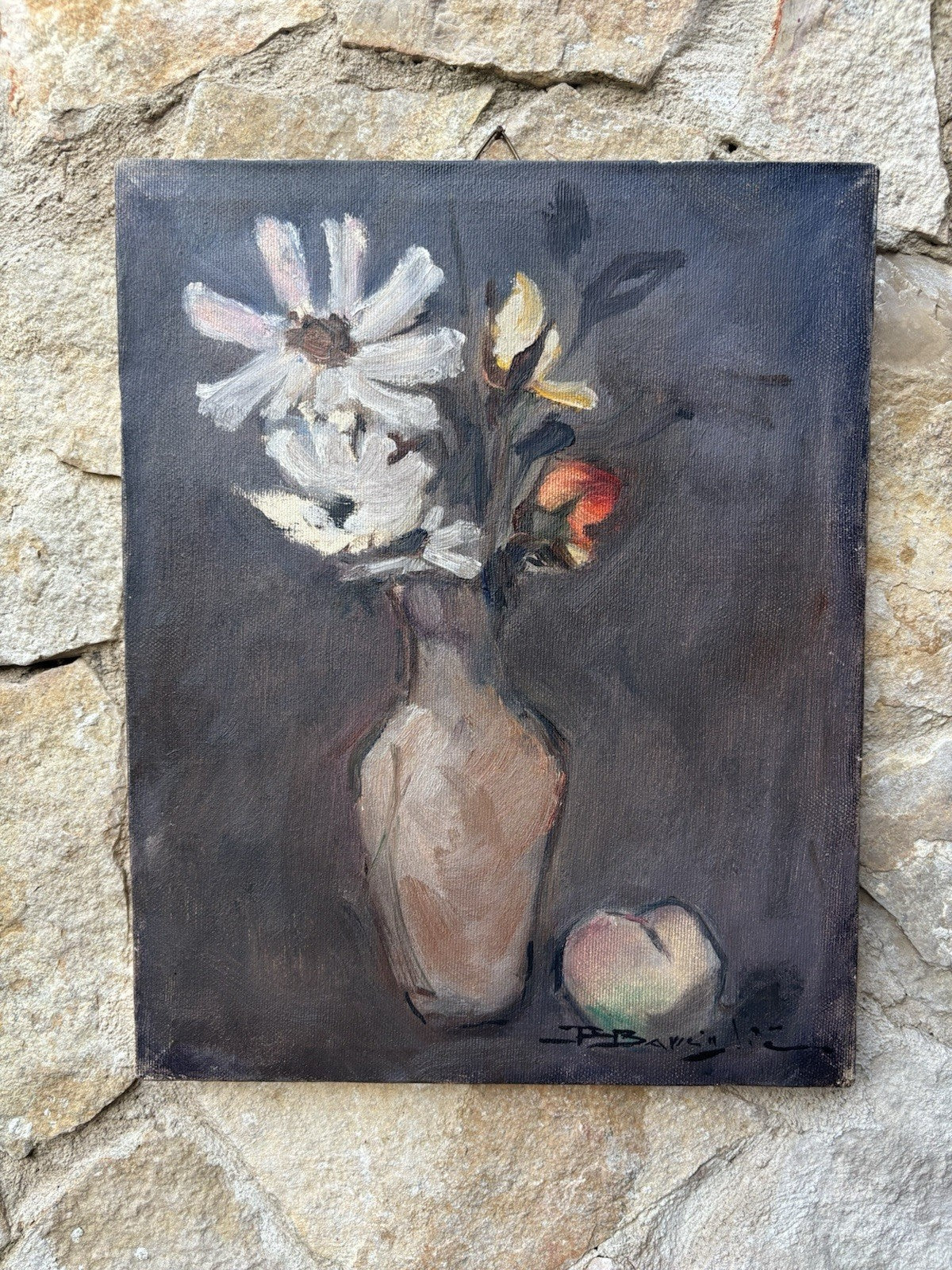 Quadro -Vaso Con Fiori- Raffaele Barscigliè dipinto a olio su tela