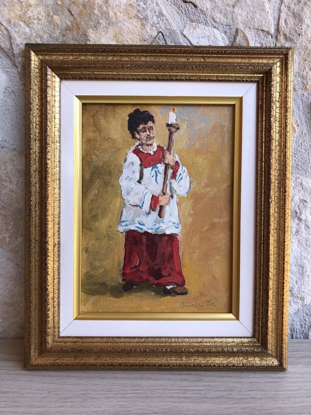 Quadro -Chierichetto- dipinto a olio