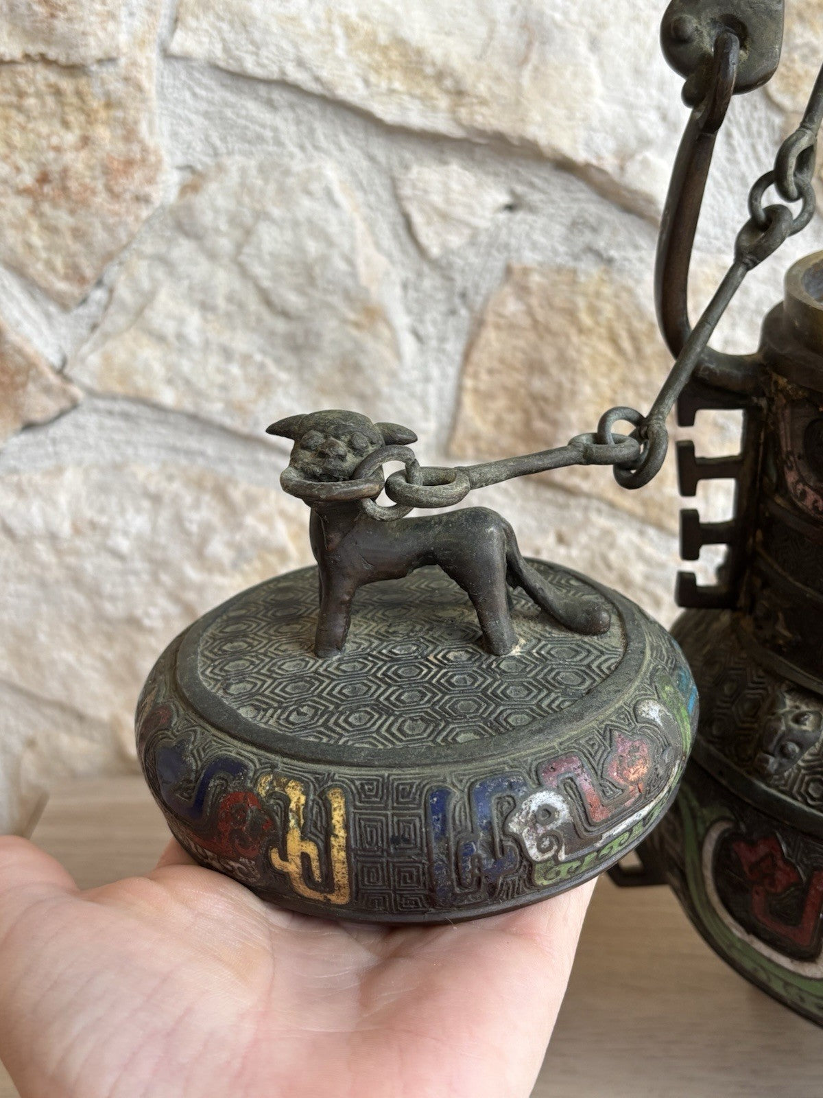 Vaso Contenitore Orientale Cinese In Bronzo