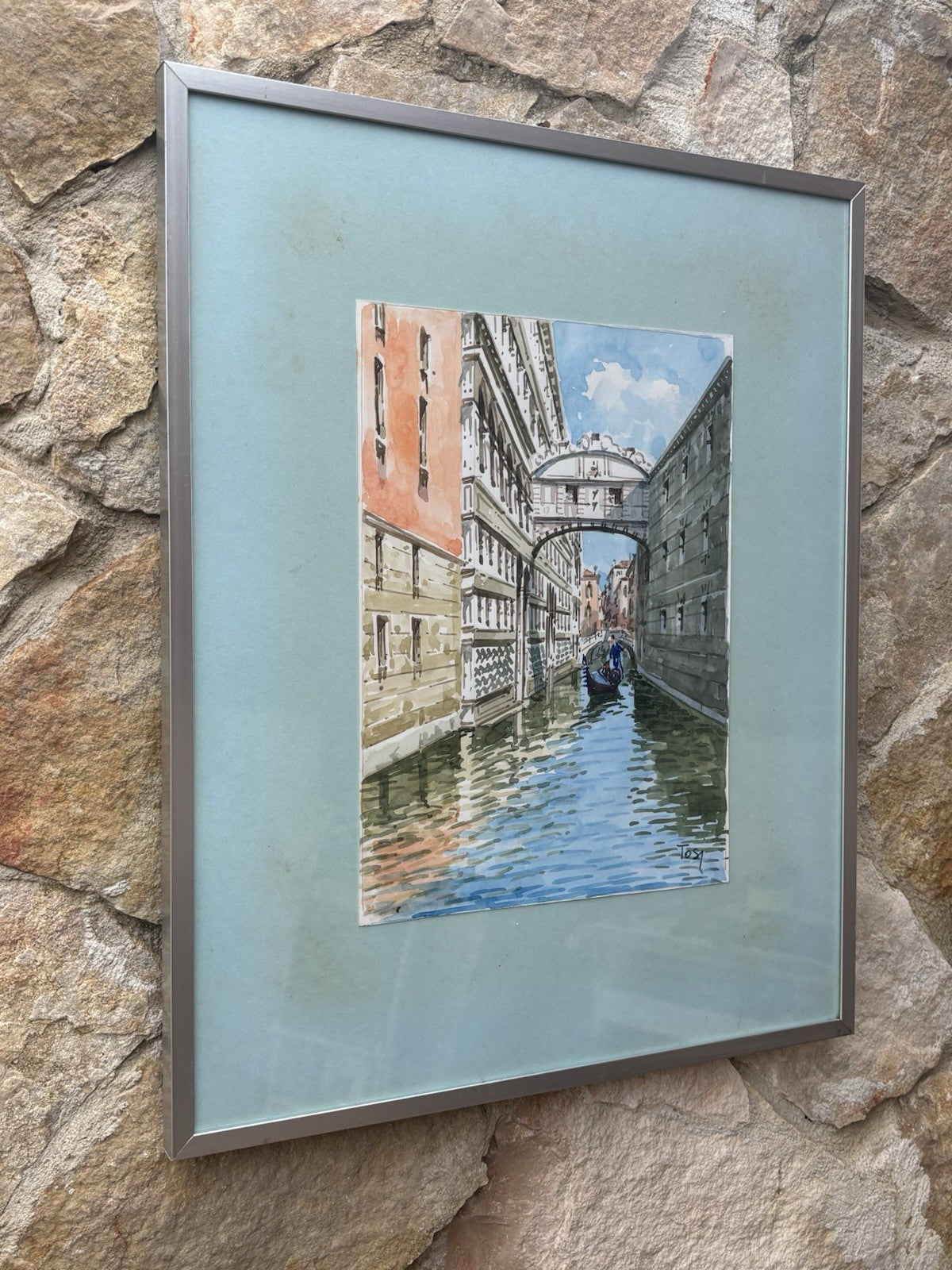 Quadro -Marina Di Venezia- Tosi ?? acquerello su carta