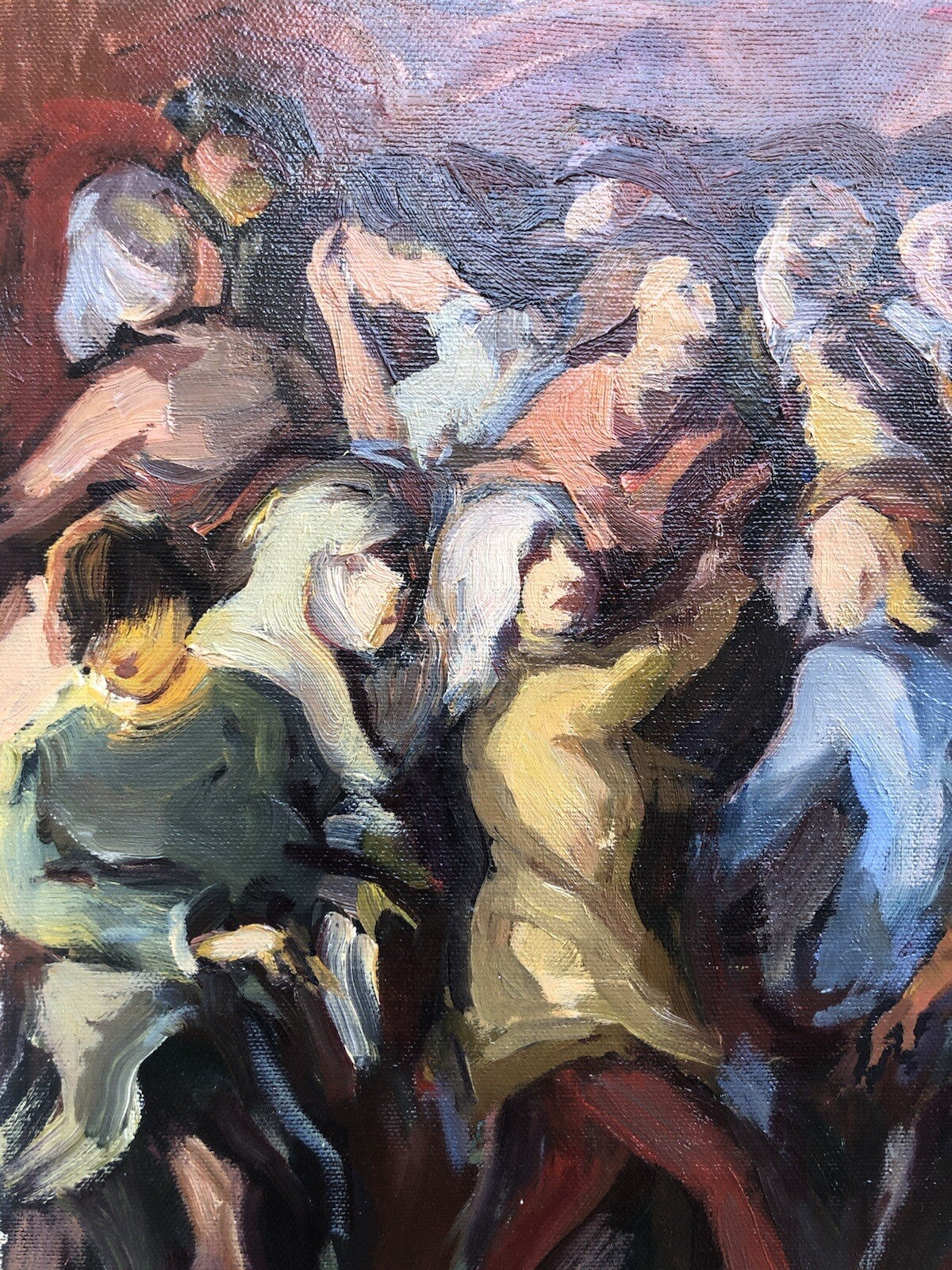 Quadro vintage -Figure- dipinto a olio su tela
