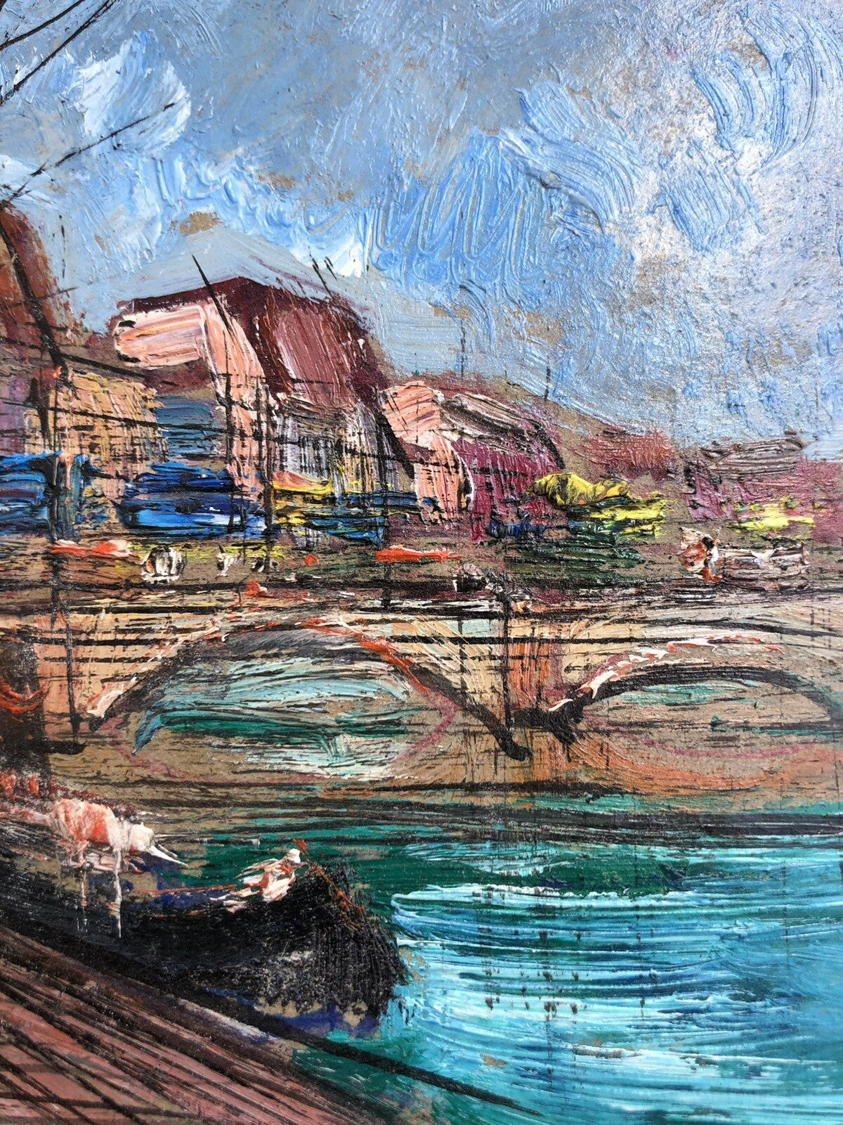 Quadro vintage -Paesaggio- dipinto a olio