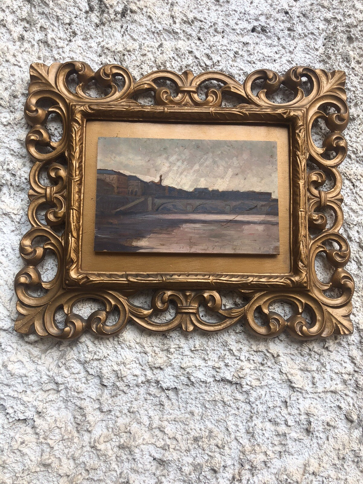 QUADRO VINTAGE DIPINTO A OLIO SU TAVOLA
