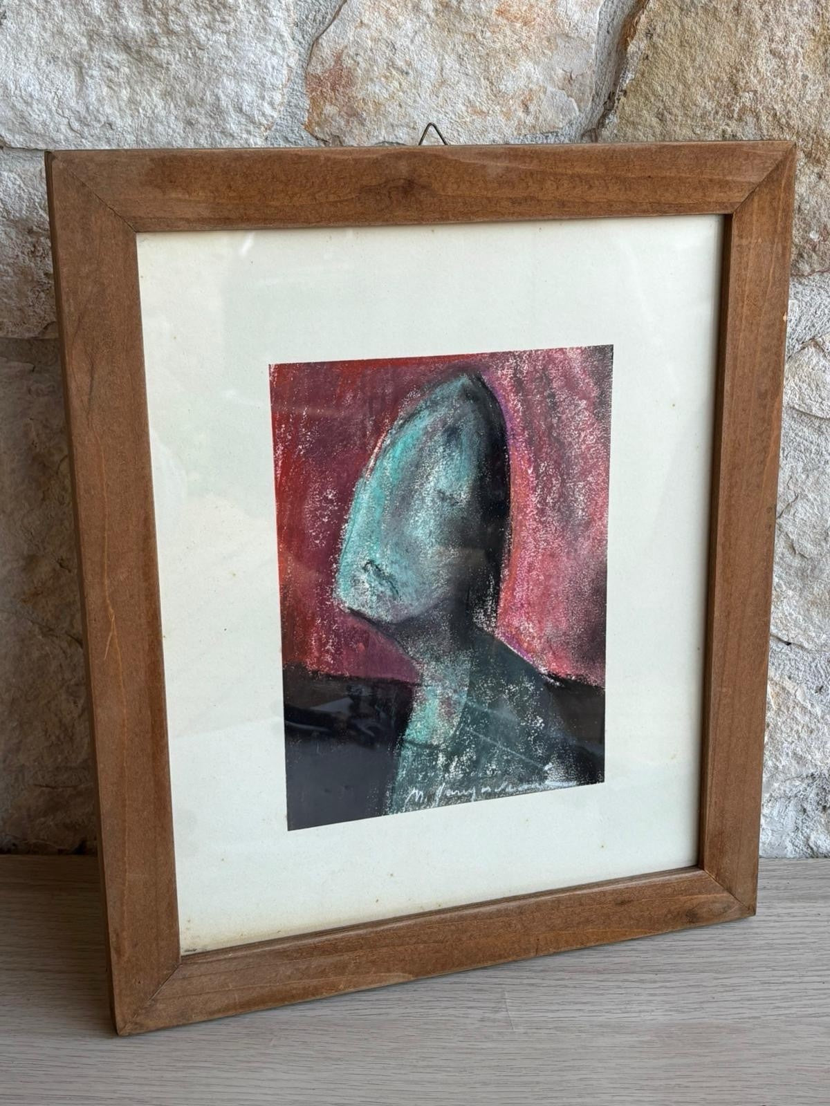 Quadro-Figura Astratta- Mario Sangiovanni tecnica mista