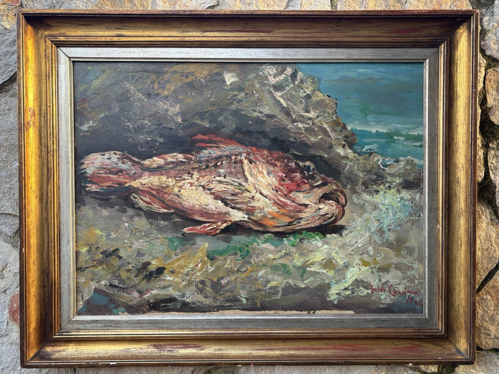 Quadro -Scorfano Rosso- Guido Casciaro dipinto a olio