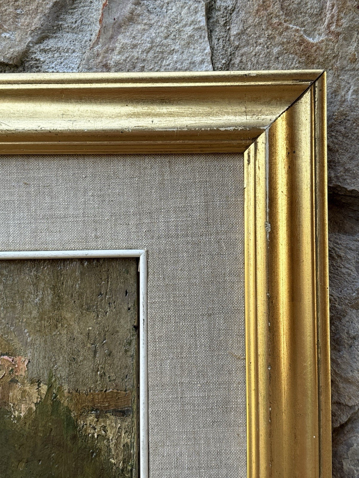 Quadro antico -Paesaggio- Gennaro Villani dipinto a olio su tavoletta
