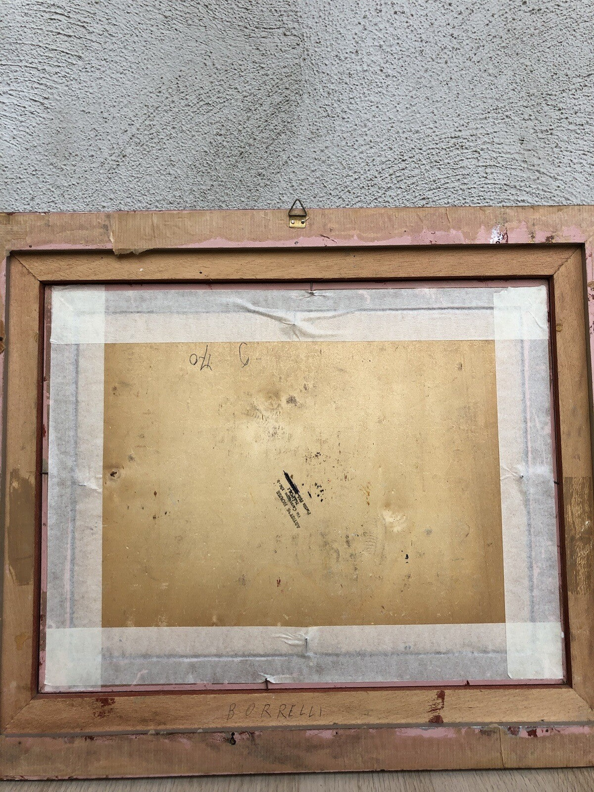Quadro vintage -Carrozza Con Figure- dipinto a olio su tavoletta