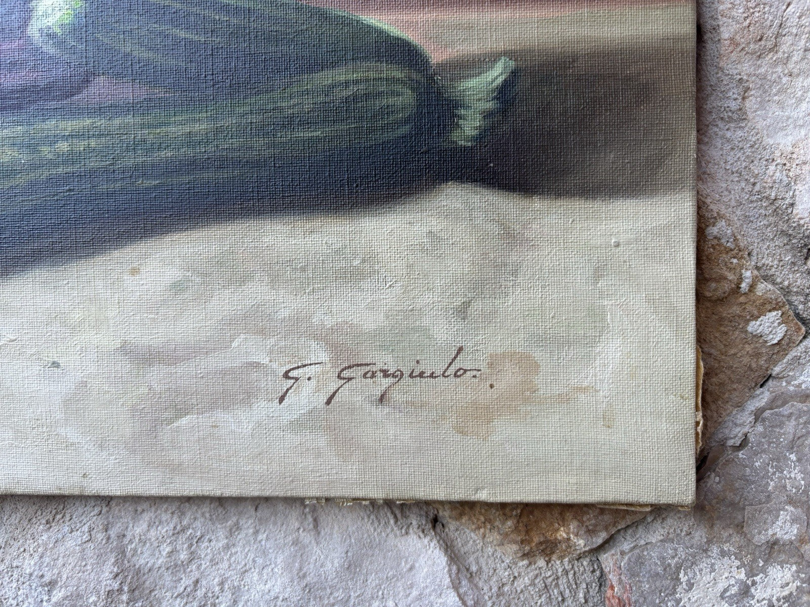 Quadro -Natura Morta- Giuseppe Gargiulo dipinto a olio su tela