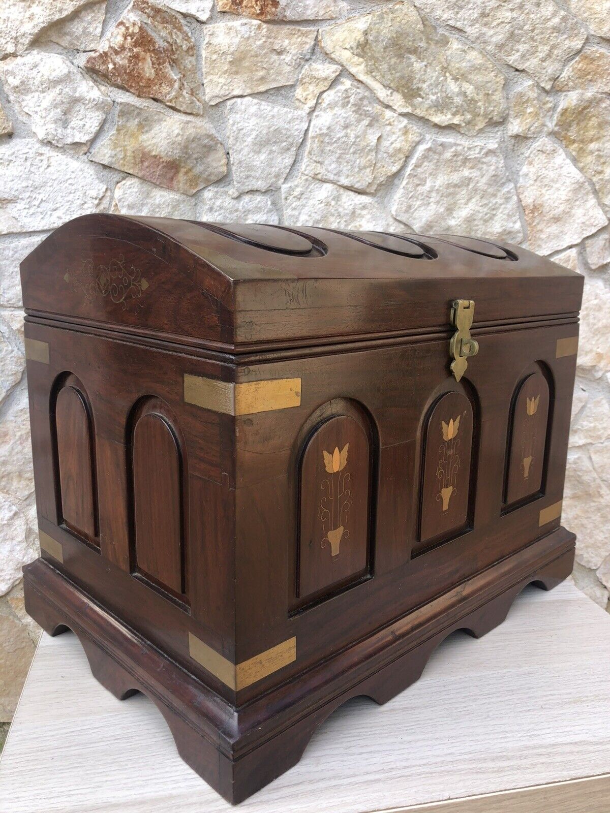 Baule Scrigno Vintage In Legno