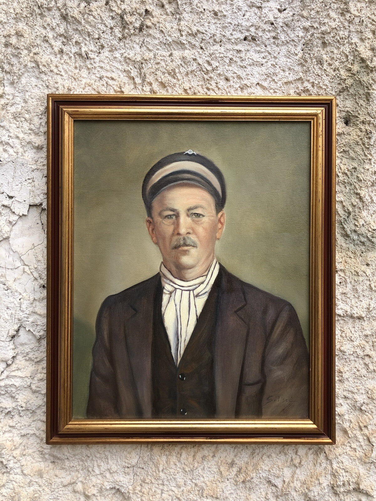 Quadro vintage -Ritratto Di Uomo- dipinto a olio su tela