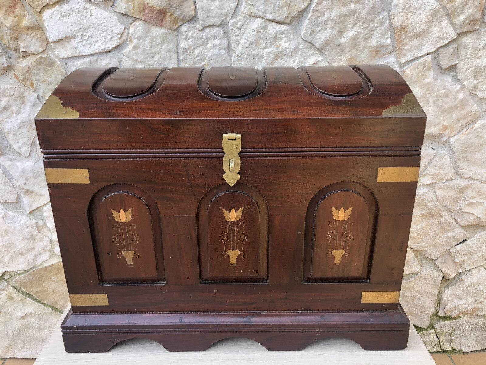 Baule Scrigno Vintage In Legno