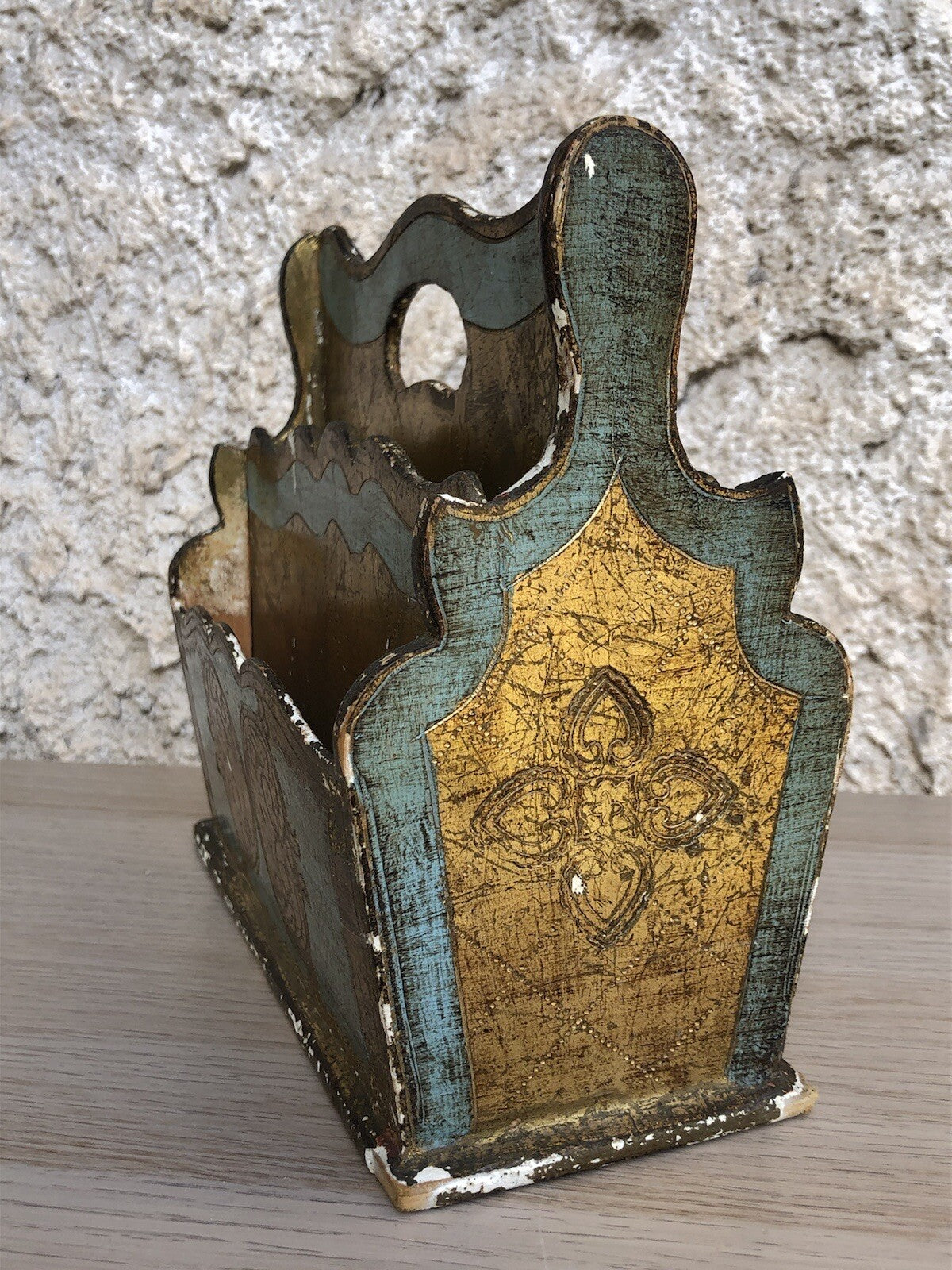 Portalettere Vintage In Legno Stile Fiorentino