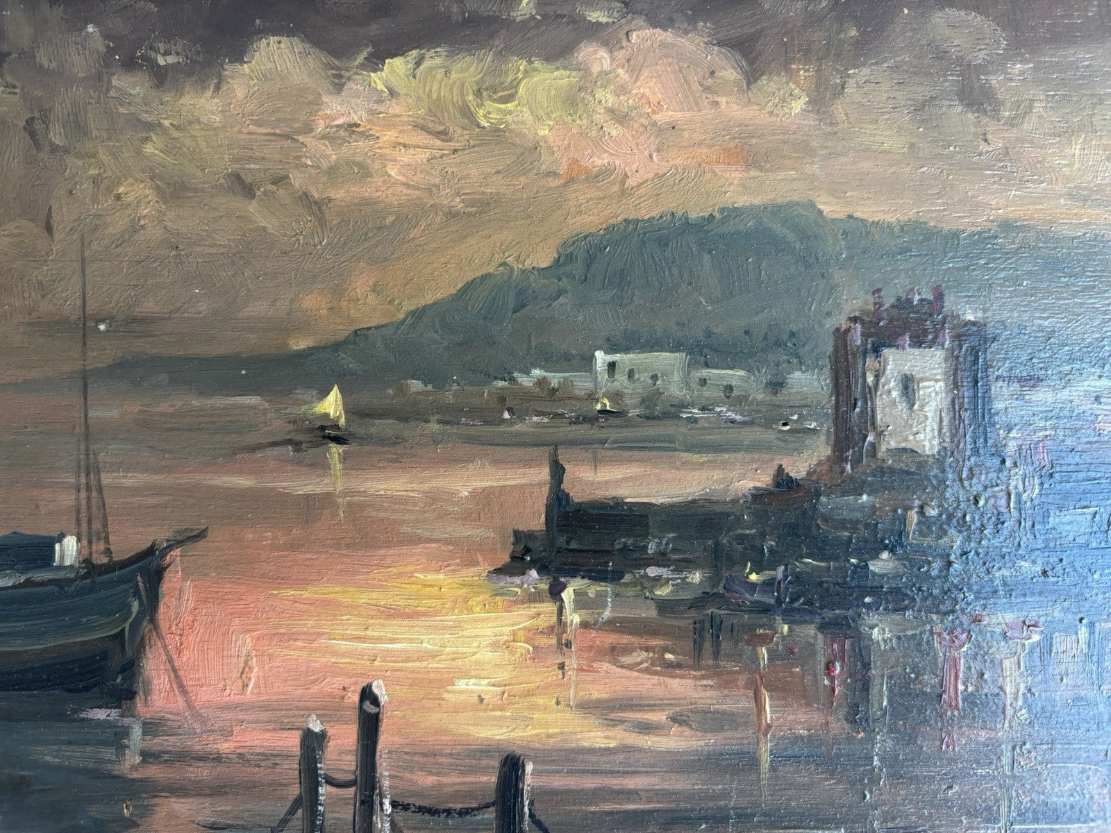 Coppia quadri -Marine Al Tramonto- Jan Cosmak  dipinti a olio