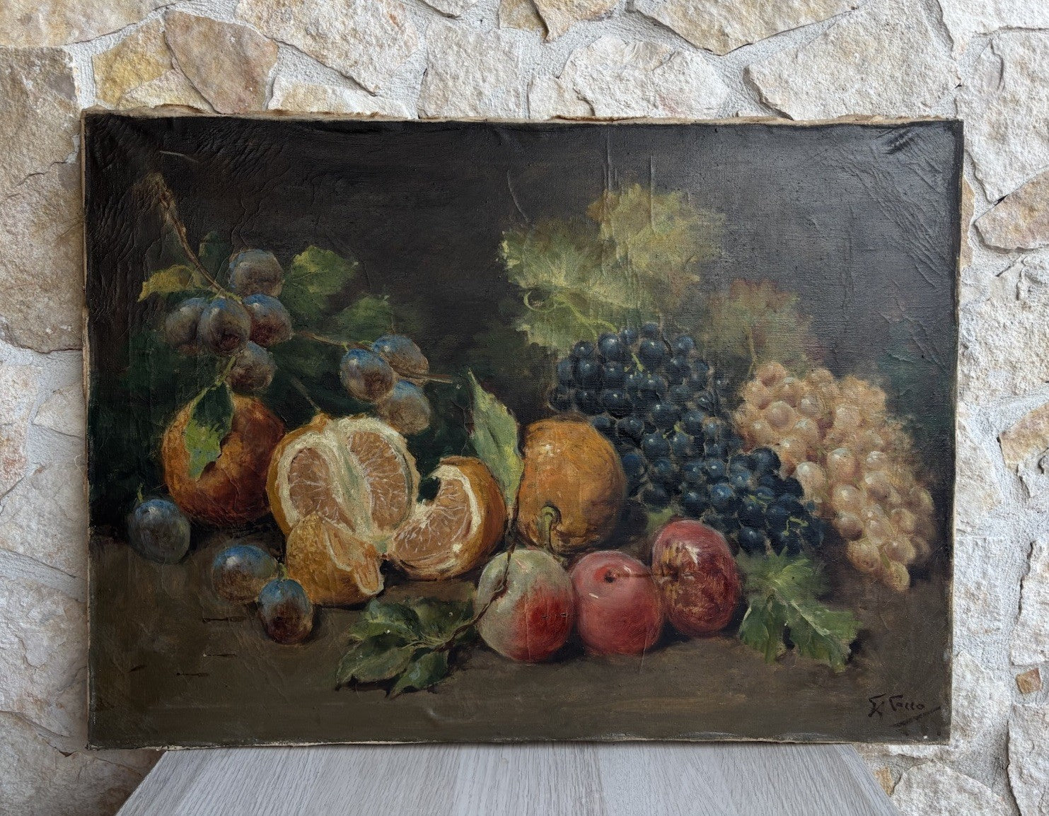 Quadro antico -Natura Morta- Giuseppe Alberto Cocco dipinto a olio su tela