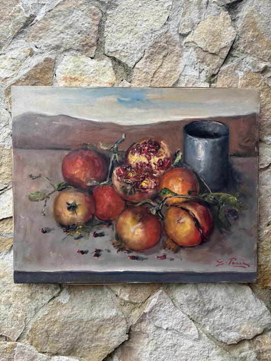 Quadro -Natura Morta- Giovanni Pane dipinto a olio su tela