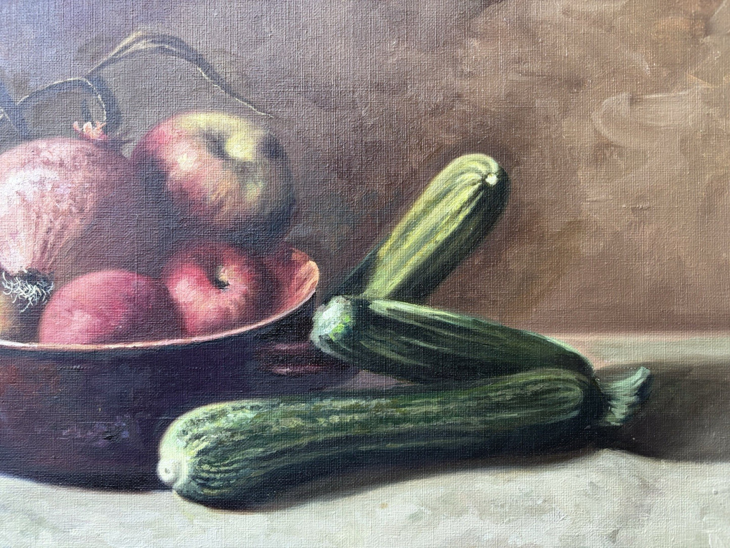 Quadro -Natura Morta- Giuseppe Gargiulo dipinto a olio su tela