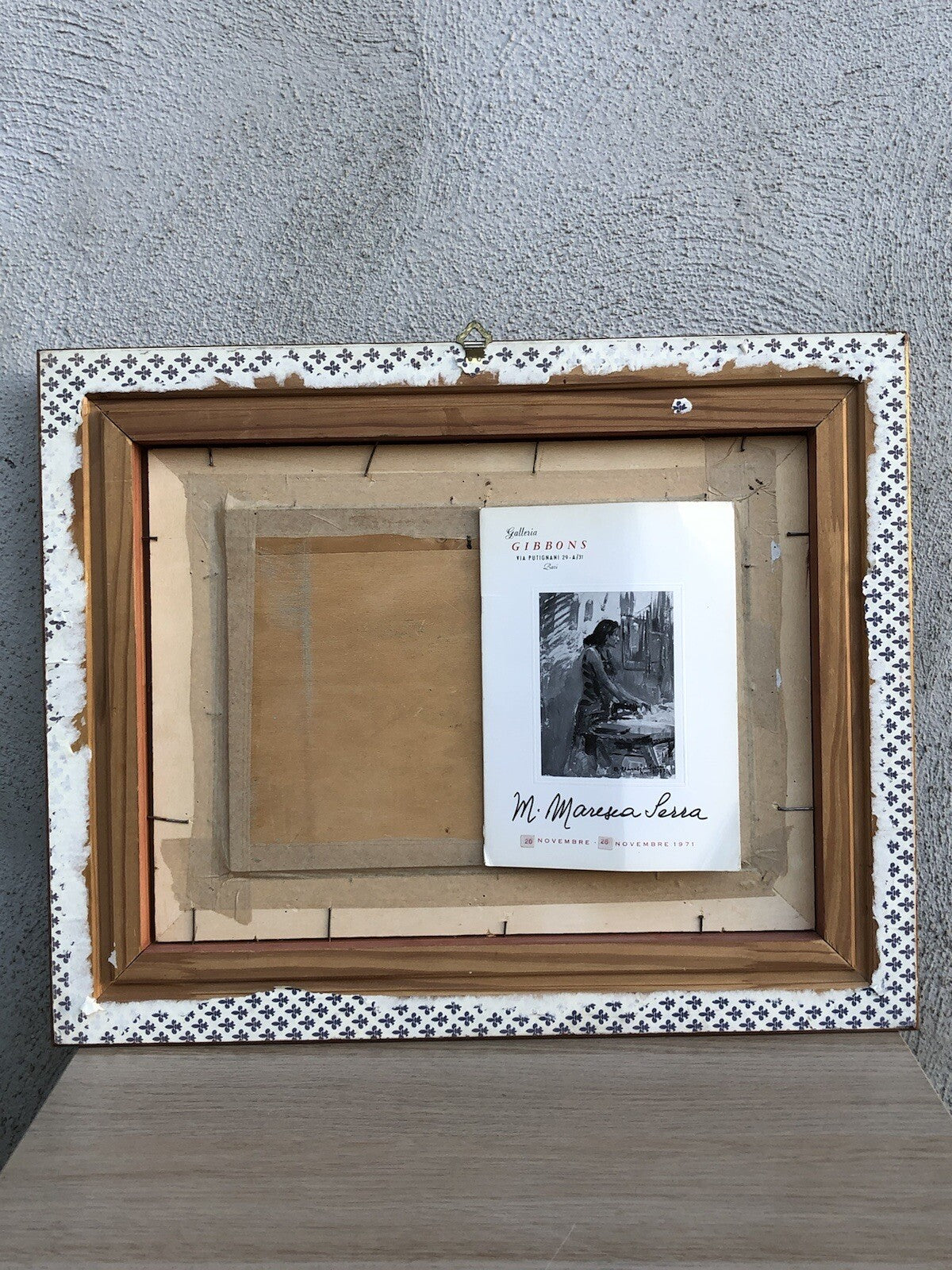 Quadro vintage -Marina- dipinto a olio su tavoletta