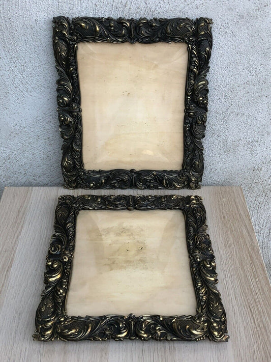 Coppia Di Cornici Vintage Per Foto/quadro In Ottone