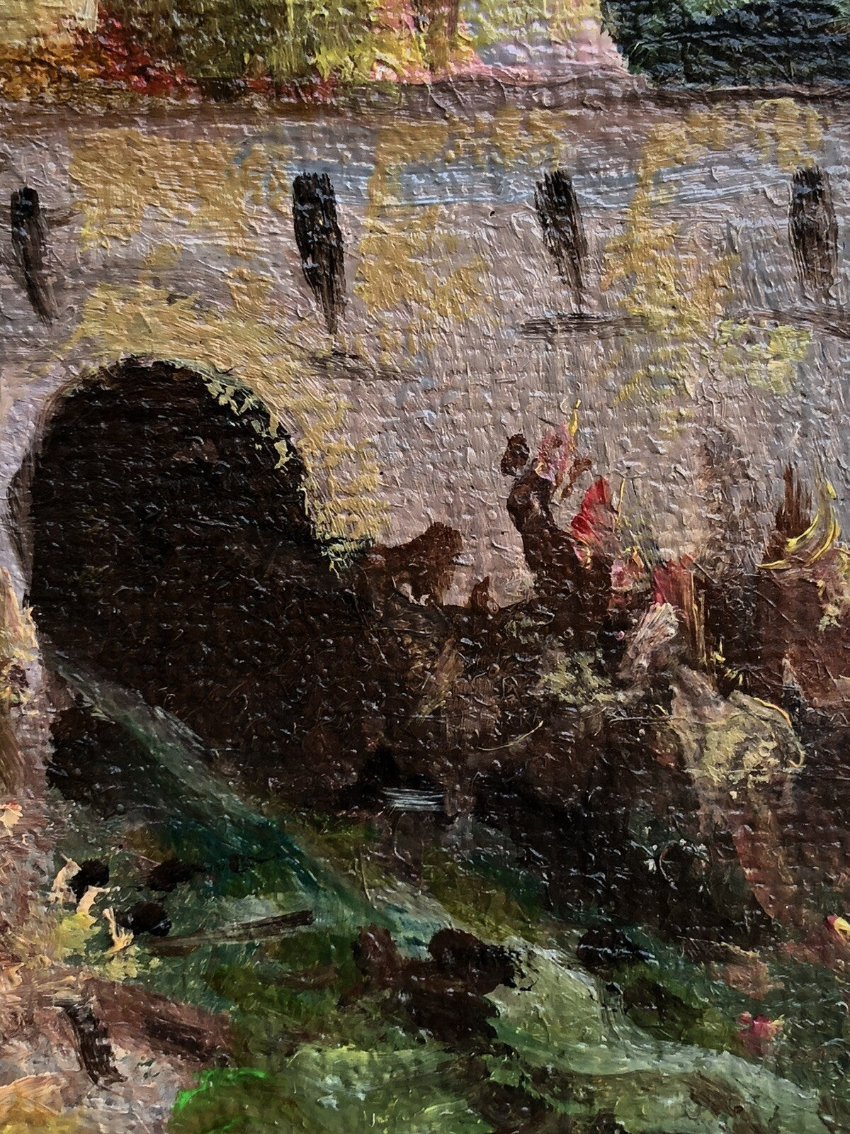 Quadro vintage -Paesaggio- dipinto a olio su tela