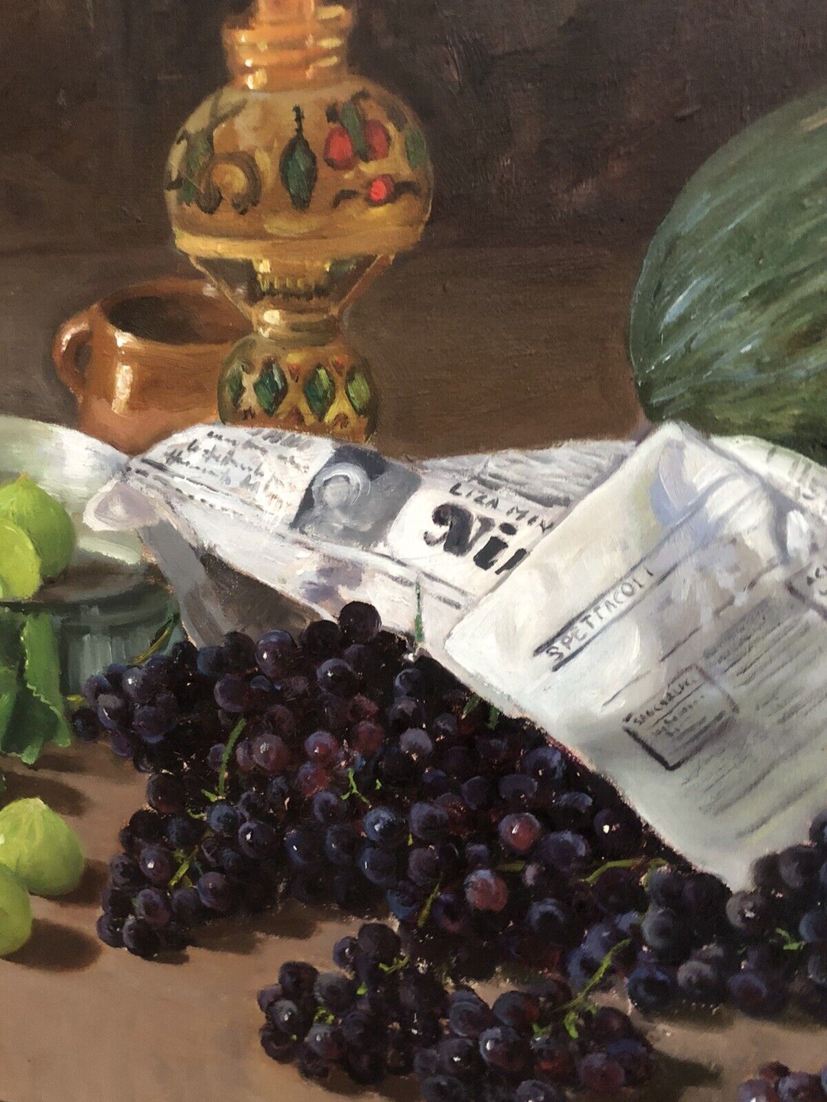 Quadro vintage -Natura Morta- dipinto a olio su tela