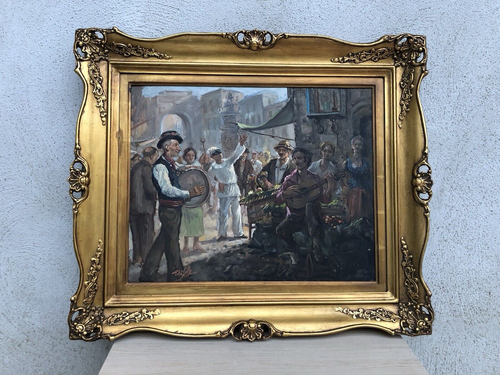 Quadro -Scena Allegorica Napoletana- dipinto a olio