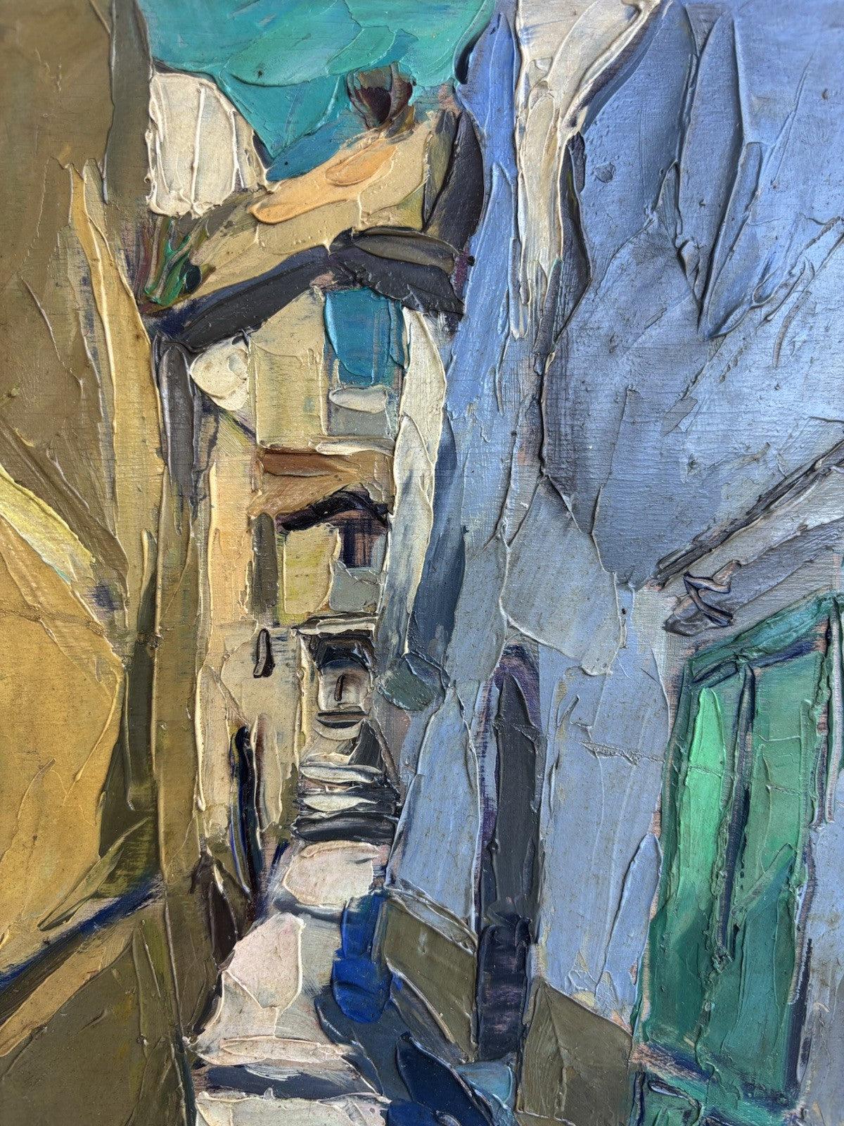 Quadro -Vicolo- Raffaele Barscigliè dipinto a olio su tavoletta