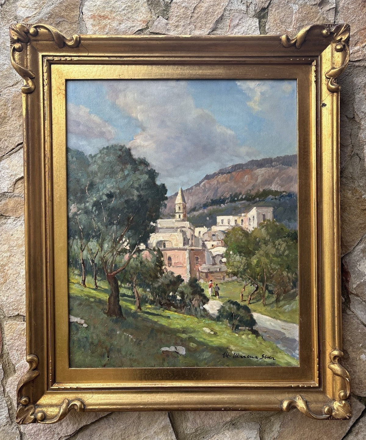 Quadro -Paesaggio- Mario Maresca Serra dipinto a olio