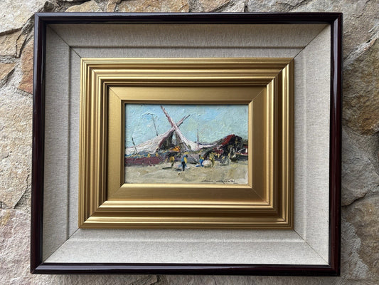Quadro -Barche A Riposo- Rocco Carvelli- dipinto a olio