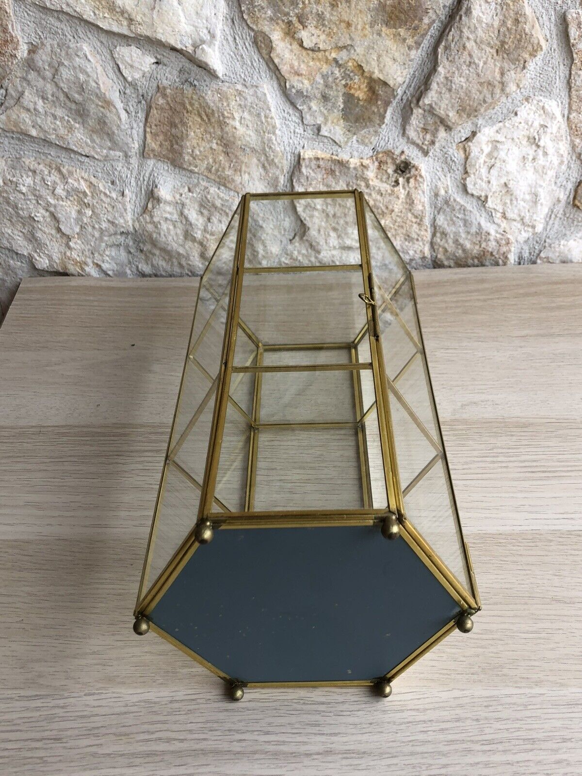 Vetrinetta Vintage In Vetro E Metallo