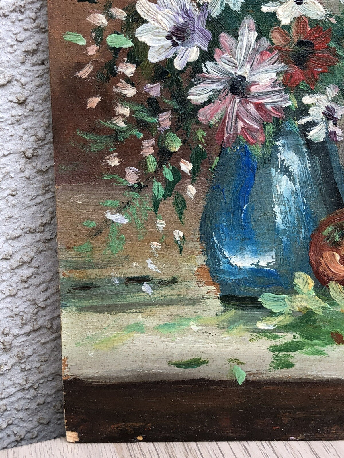 Quadro vintage -Natura Morta- dipinto a olio su tavoletta