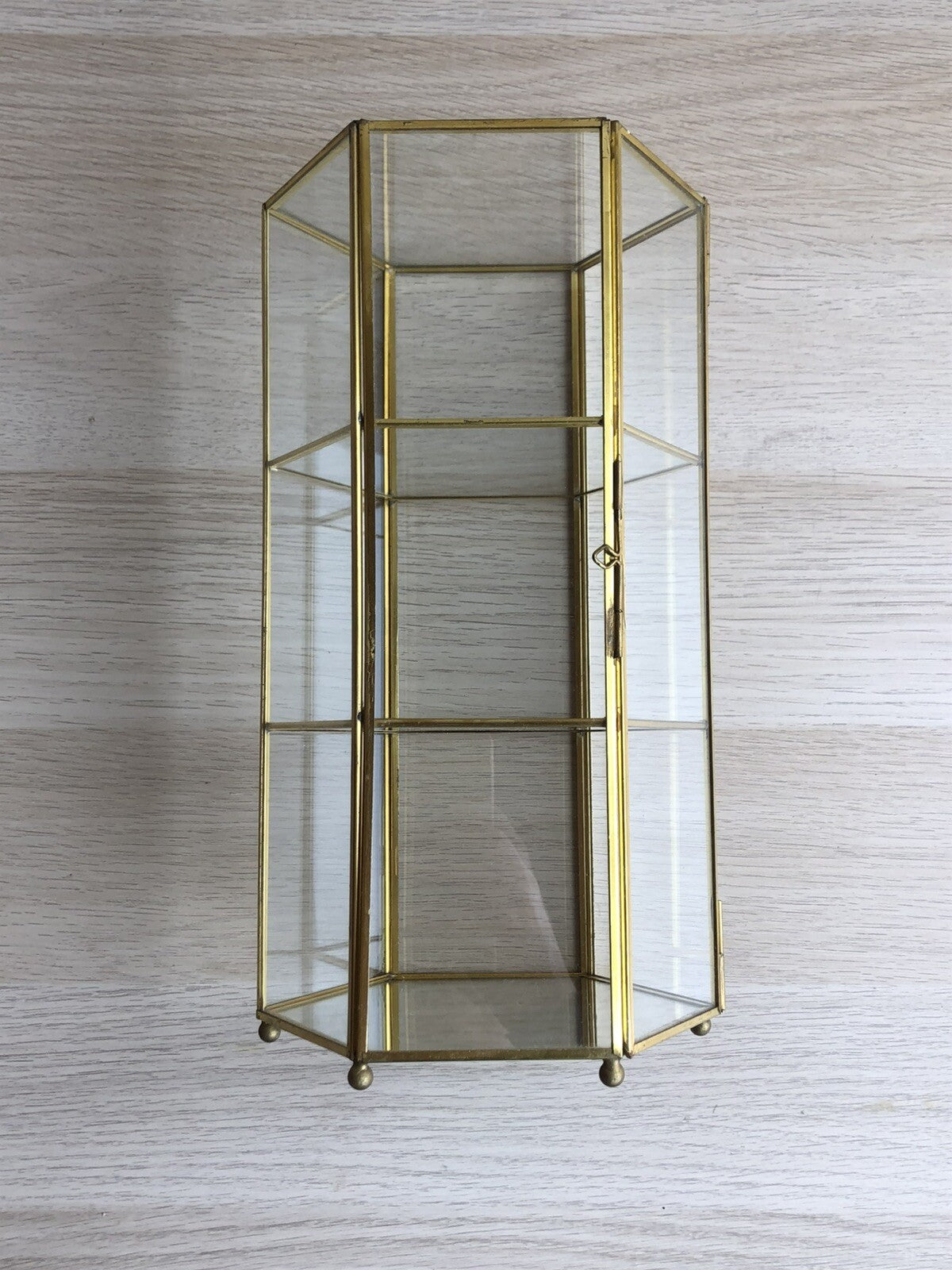 Vetrinetta Vintage In Vetro E Metallo