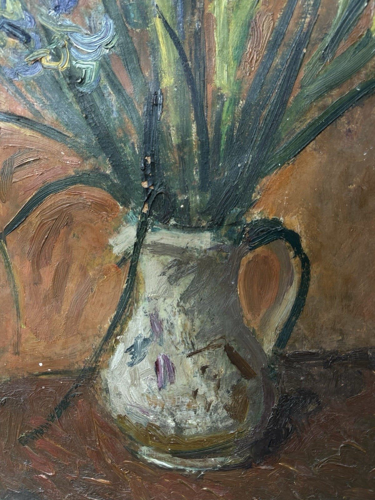 Quadro antico -Vaso Con Fiori- Manilo Giarrizzo- dipinto a olio su tela