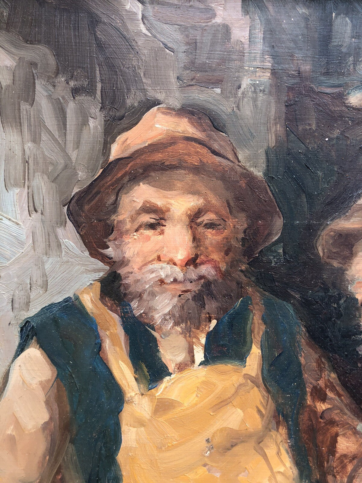 Quadro vintage -Vecchi Bevitori-dipinto a olio