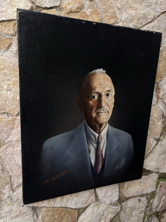 Quadro -Ritratto- dipinto a olio su tela