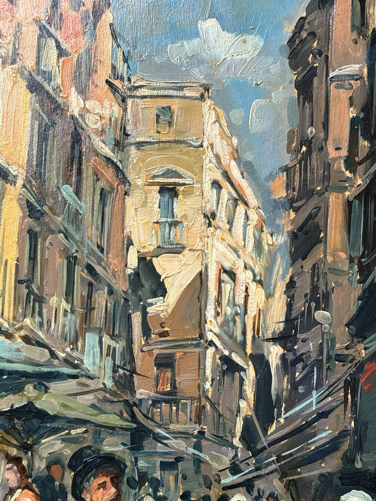 Quadro -Mercato Napoli- Vincenzo Aprile dipinto a olio