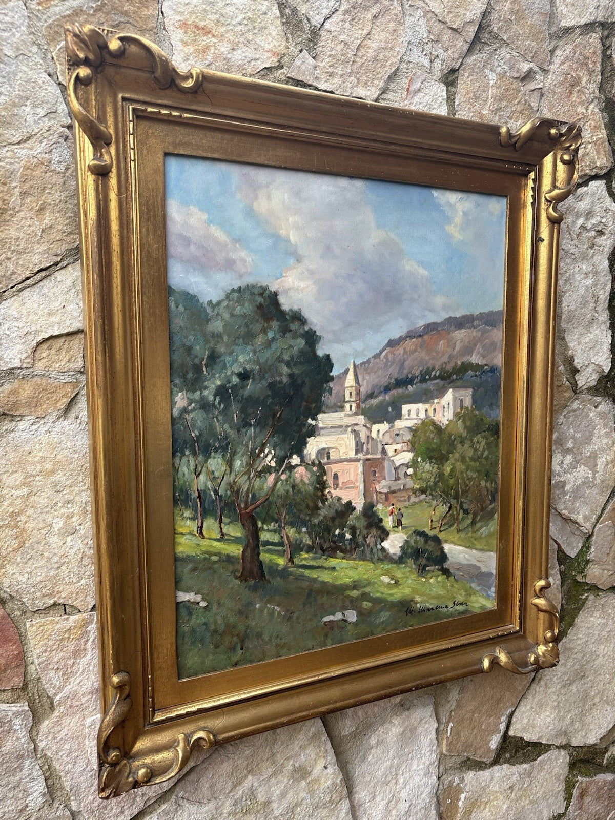 Quadro -Paesaggio- Mario Maresca Serra dipinto a olio