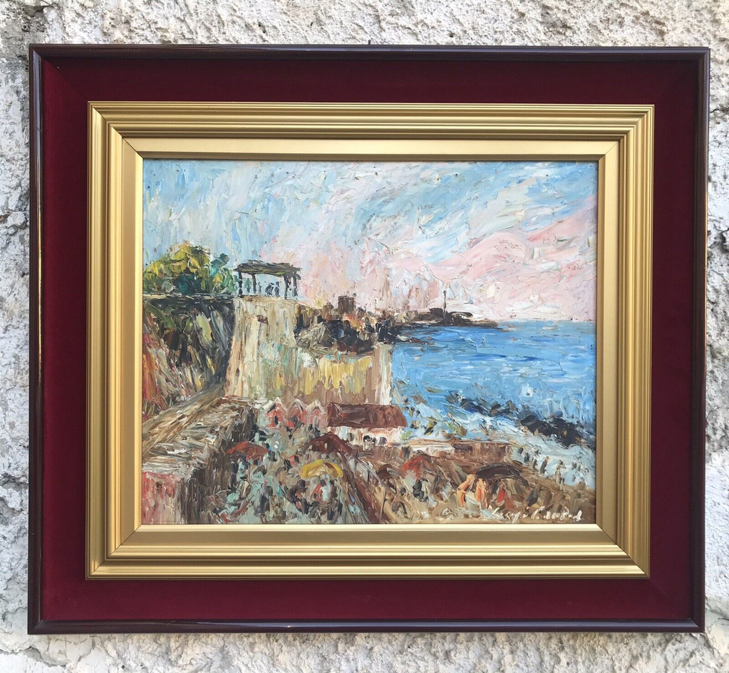 QUADRO VINTAGE DIPINTO A OLIO SU MASONITE