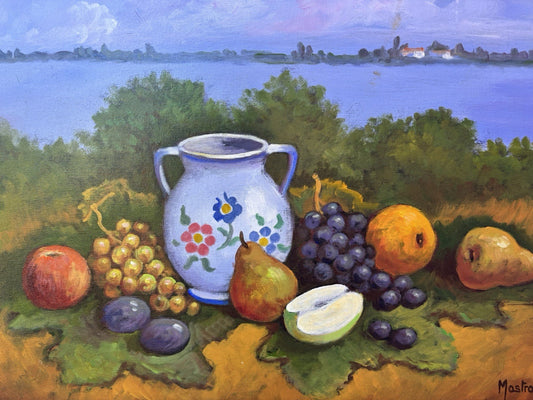 Quadro -Natura Morta- Adolfo Mastrovito dipinto a olio su tela