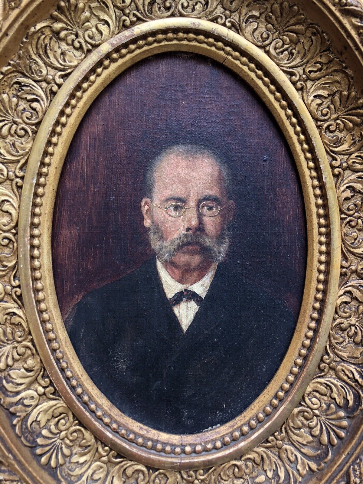 Quadro antico -Ritratto-dipinto a olio su tela