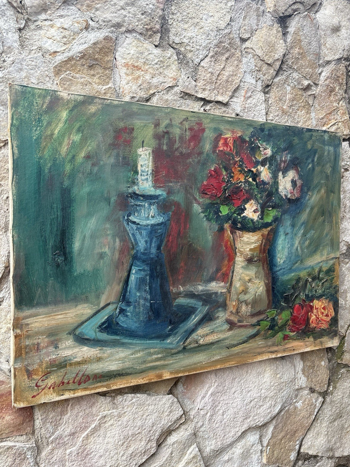 Quadro -Natura Morta- Giuseppe Gabellone- dipinto a olio su tela