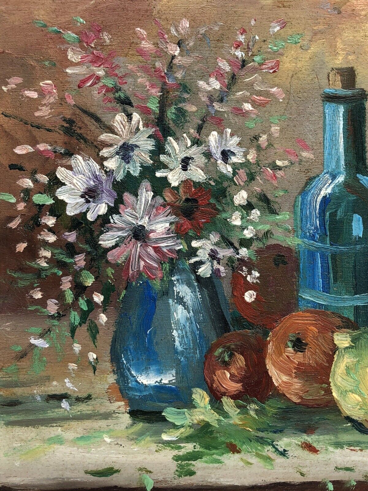 Quadro vintage -Natura Morta- dipinto a olio su tavoletta