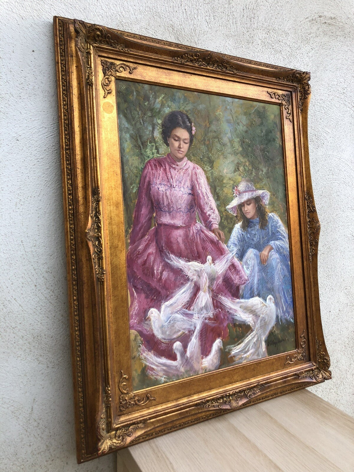 Quadro vintage -Figure Femminili- dipinto a olio