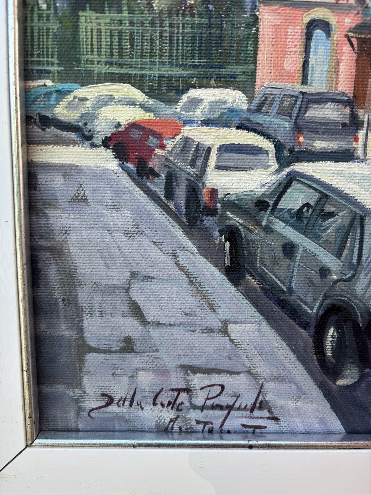 Quadro -Napoli, Montesanto- dipinto a olio su tela